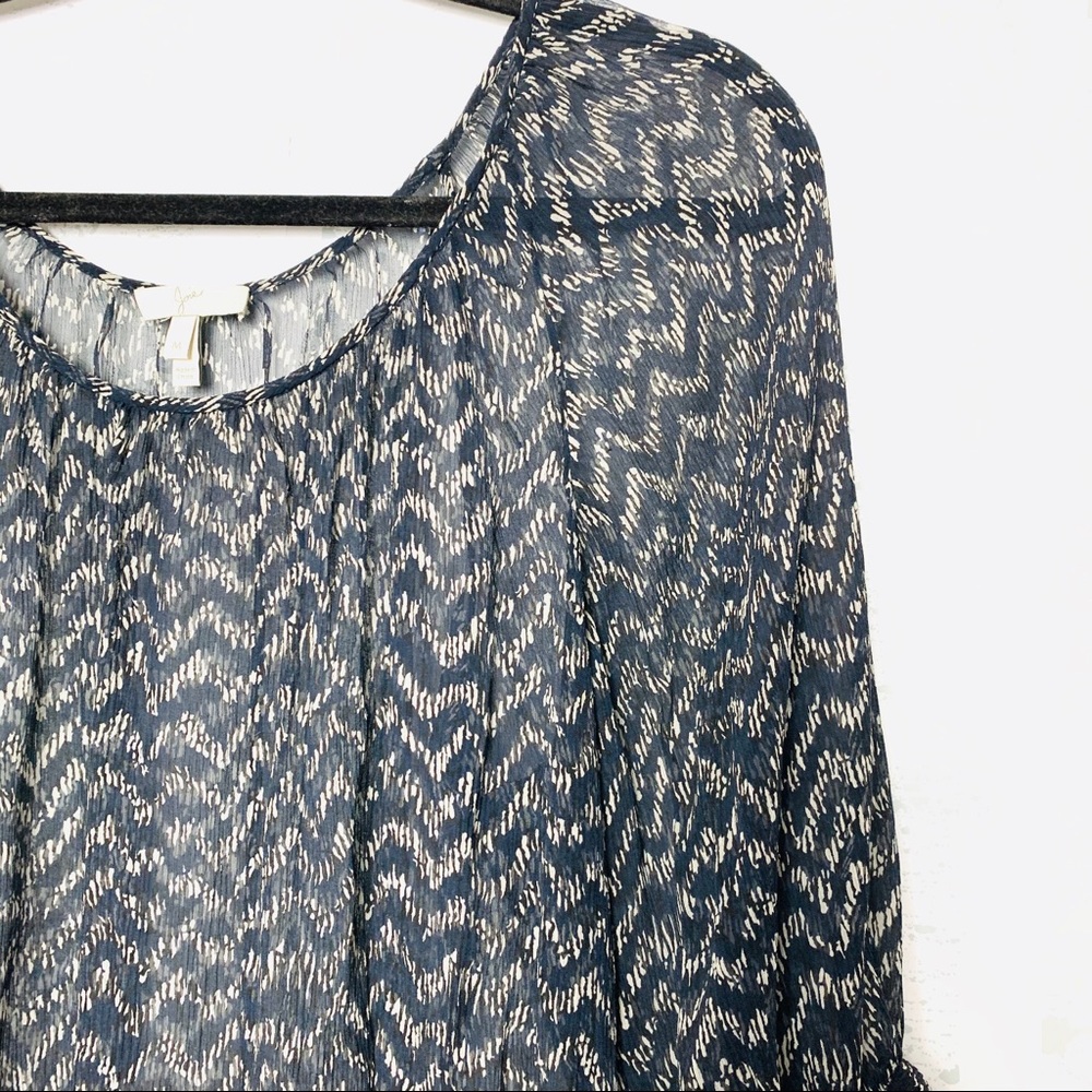 Joie Sheer Scoop Neck Blouse - Picture 3 of 5